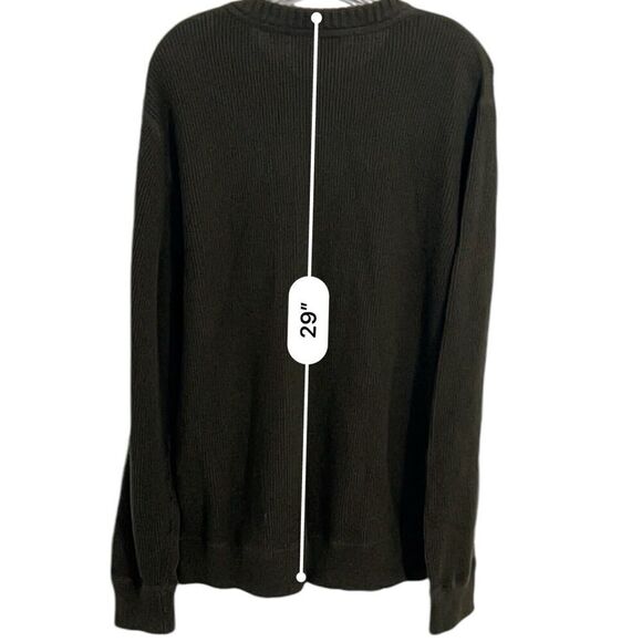 Eddie Bauer Men's XLT 100% Cotton Pullover Crew Neck Top Olive Green - Picture 7 of 14